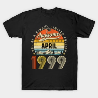 Awesome Since April 1999 Vintage 24th Birthday T-Shirt